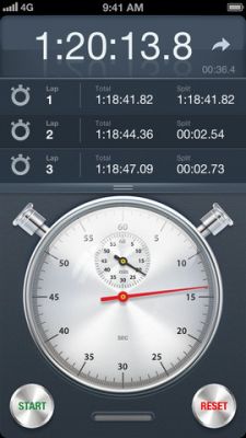 Секундомер+ для iPhone Секундомер+ для iPhone