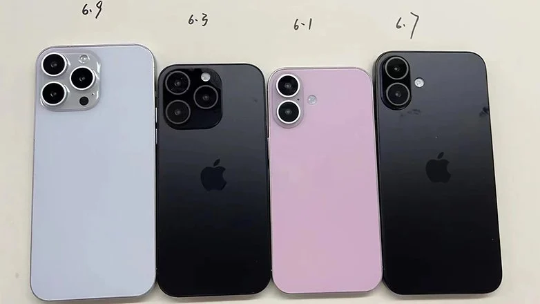 Предполагаемые макеты Apple iPhone 16 Pro (Max) и iPhone 16 (Plus). / © Twitter/u/SonnyDickson
