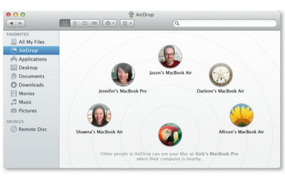 Стартовал тест AirDrop для OS X Yosemite