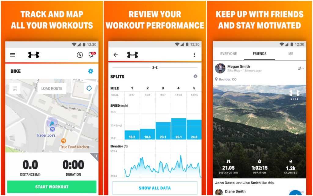 MapMyRide: велоезда с GPS