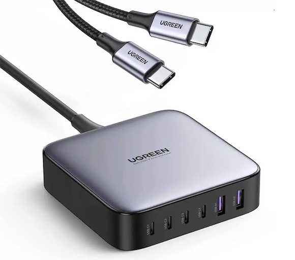 8. Настольное зарядное устройство UGreen Nexode мощностью 200 Вт USB-C – лучшее настольное зарядное устройство USB-C