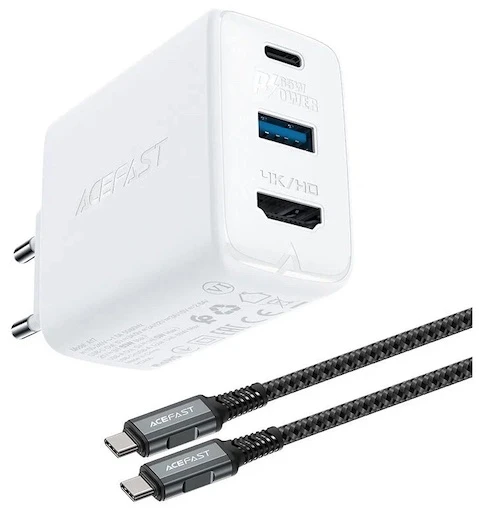 Acefast Portable GaN 65W Fast Charger — лучшее зарядное устройство USB-C с HDMI