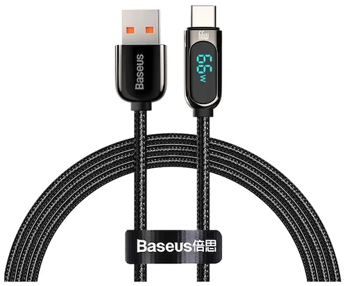 Кабель Baseus USB-A — USB-C с светодиодным дисплеем