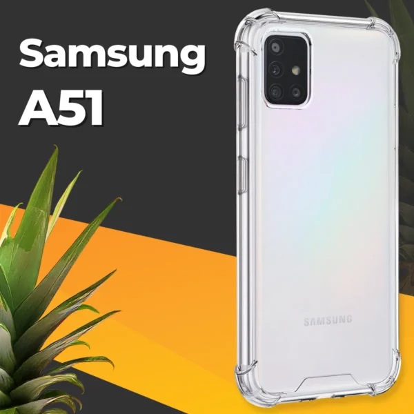 Прозрачный чехол для Samsung Galaxy A51 с усиленными углами