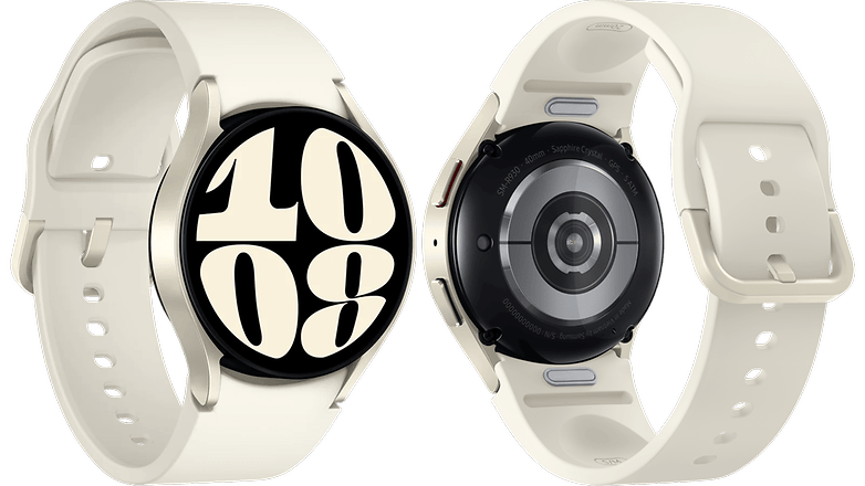 Изображение Samsung Galaxy Watch 6 демонстрирует более тонкую рамку и новые кнопки быстрого снятия ремешка.
