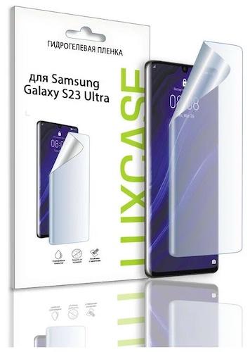 Глянцевая гидрогелевая пленка LuxCase на экран Samsung Galaxy S23 Ultra