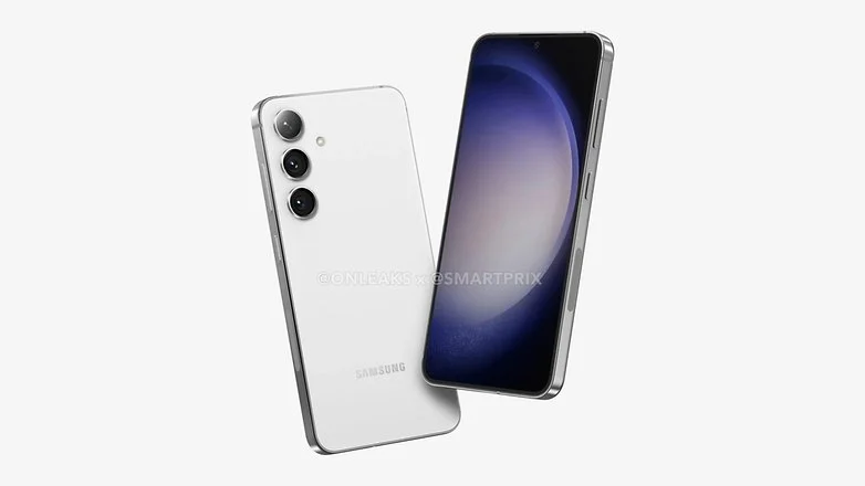 Визуализация Galaxy S24 от Samsung показывает дизайн с плоскими гранями и кнопками, в то время как большая часть осталась неизменной по сравнению с Galaxy S23. / © Leakster/Smart Prix
