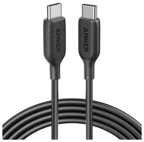 Плетеный зарядный кабель Anker USB-C (1,82 м; 100 Вт)