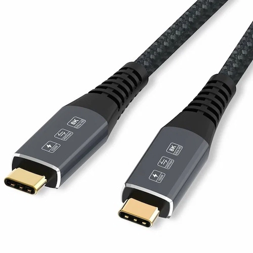 Кабель USB4 Type-C (Thunderbolt 3/4) 5K, 4K@120Гц, eGPU, PD 100W, 40Gbps - 1.2 метра