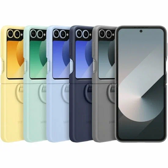 Чехол Samsung для Galaxy Z Flip6, Silicone Case, серый (EF-PF741TJEGRU)
