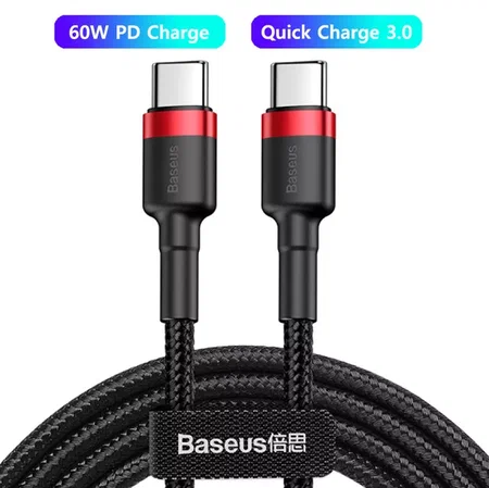 Кабель зарядный Baseus 60 Вт USB C на USB Type C