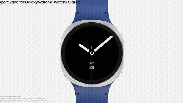 Как использовать систему Dynamic Lug System на ремешках Galaxy Watch 8 и Watch 8 Classic.(Изображение предоставлено Samsung)
