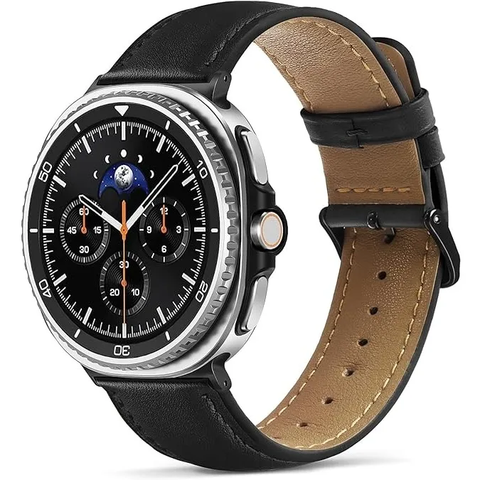 Кожаный ремешок Keepamor для Samsung Galaxy Watch 8 / 8 Classic